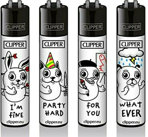 Clipper Feuerzeug Trouble Mascots 4er Set