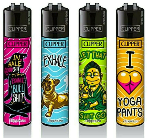 Clipper Feuerzeug Yoga 4er Set